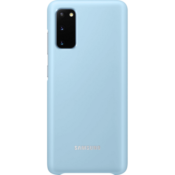 Husa de protectie Samsung LED Cover pentru Galaxy S20, Albastru deschis