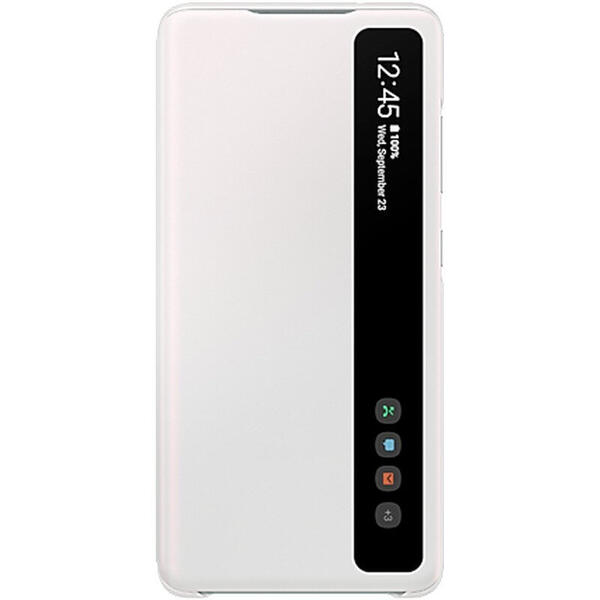 - Husa Smart Flip tip Clear View Cover - Alb Samsung Galaxy S20 FE (G780)