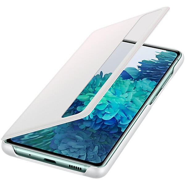 - Husa Smart Flip tip Clear View Cover - Alb Samsung Galaxy S20 FE (G780)