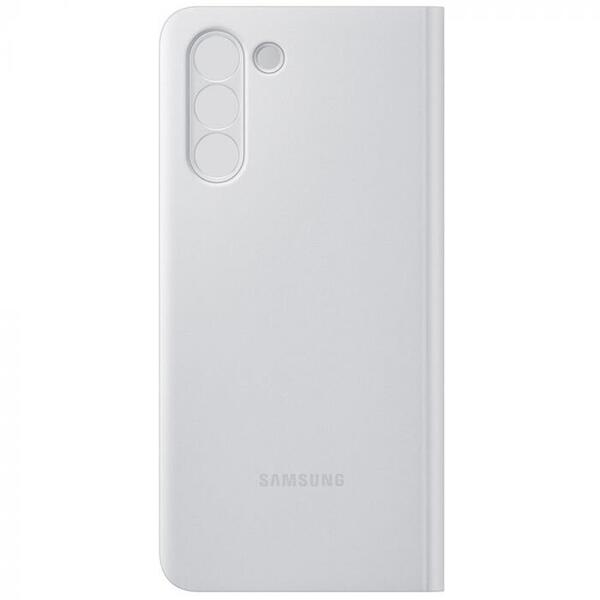 Husa Flip tip Clear View Cover - Gri deschis Samsung Galaxy S21 (G991) -