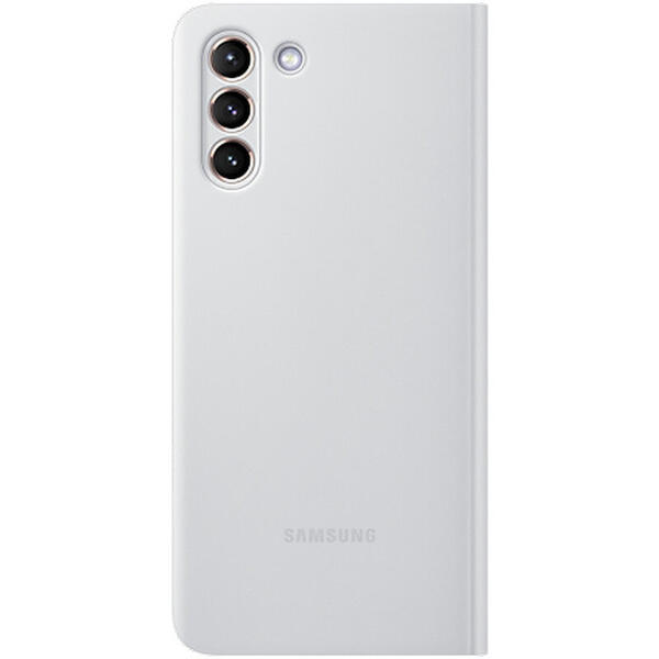 Husa Flip tip Clear View Cover - Gri deschis Samsung Galaxy S21 Plus (G996) -