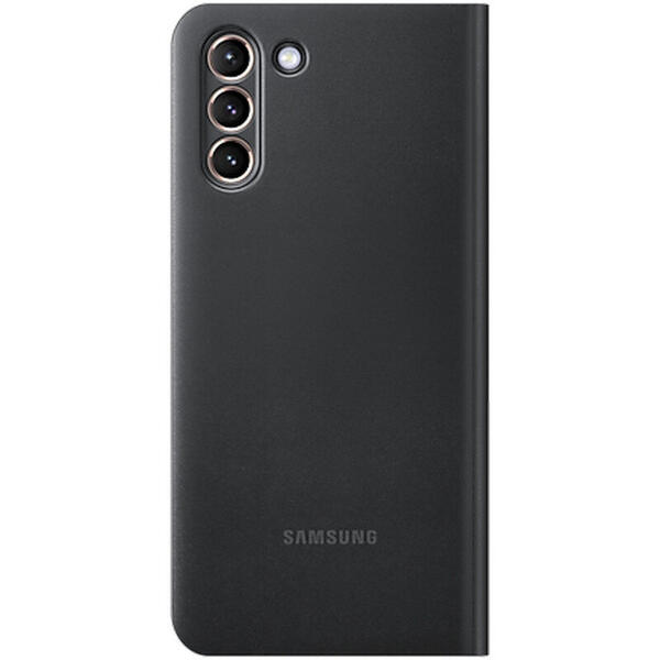Samsung Husa de protectie tip stand Book Smart LED View Negru pentru Galaxy S21 Plus