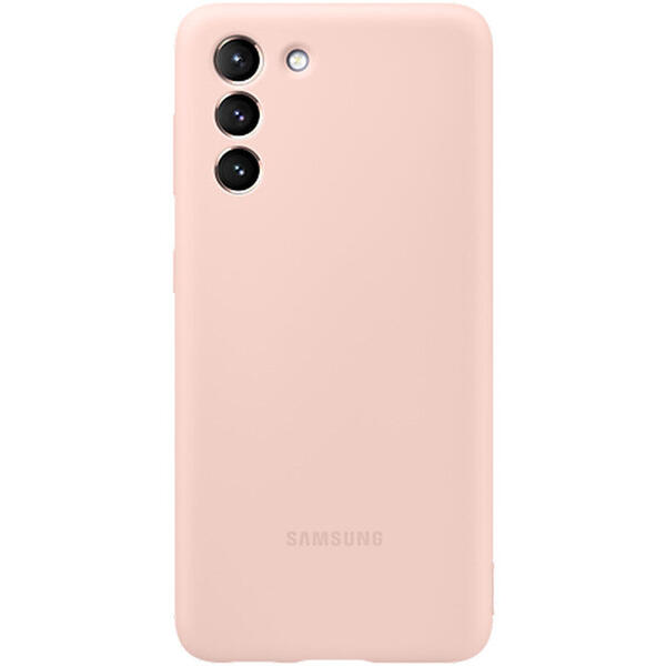 Protectie  spate Silicon Roz pentru Samsung Galaxy S21