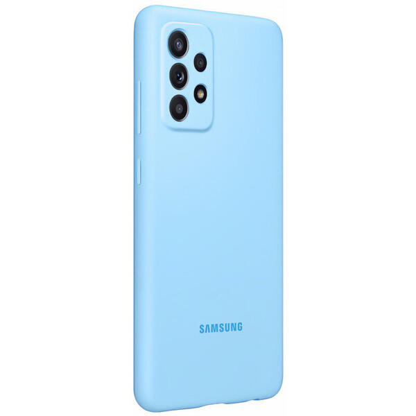 Capac protectie spate Silicone Cover - Albastru pentru Samsung Galaxy A72, A72 5G