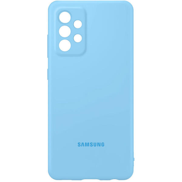 Capac protectie spate Silicone Cover - Albastru pentru Samsung Galaxy A72, A72 5G