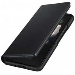 Husa flip din piele Samsung pentru Samsung Galaxy Z Fold 3, neagra