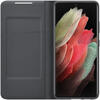 Samsung Husa de protectie tip Book LED View Negru pentru Galaxy S21 Ultra
