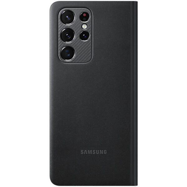 Samsung Husa de protectie tip Book LED View Negru pentru Galaxy S21 Ultra