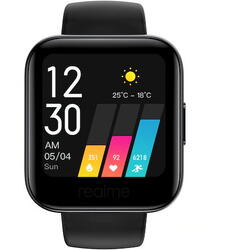 Smartwatch Realme 161, Negru, stil casual, greutate 31g, curea din silicon