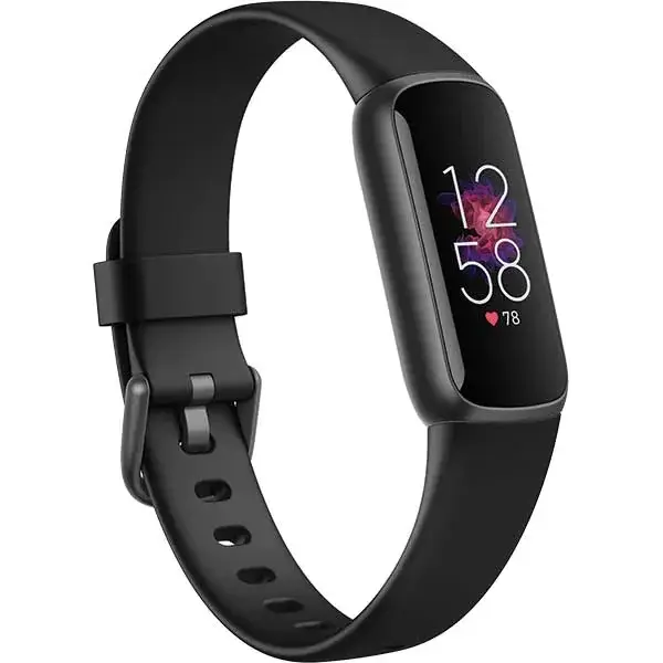 Fitbit Bratara fitness Fitblit Luxe, Android/iOS, silicon, Negru