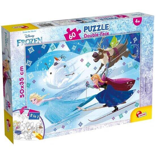 LISCIANI Puzzle de colorat - Frozen la schi (60 piese)