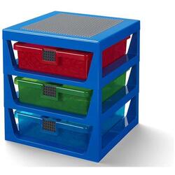 LEGO® Sistem de depozitare albastru transparent