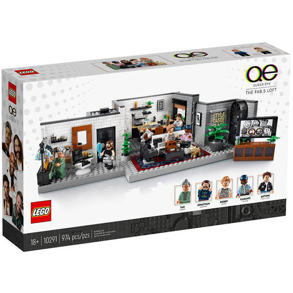 LEGO® LEGO Creator Expert Queer Eye - Apartamentul Fab 5, 974 piese