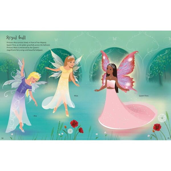 Carte Usborne - Sticker Dolly Dressing Fairy Princesses, autor Fiona Watt, 5 ani +