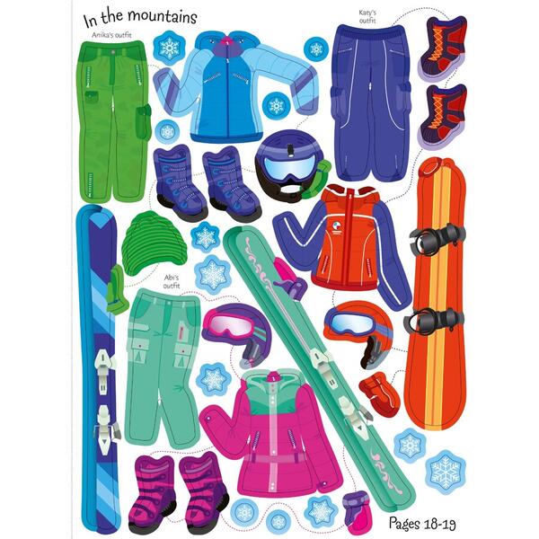 Carte Usborne - Sticker Doly Dressing, autor Fiona Watt, 5 ani +