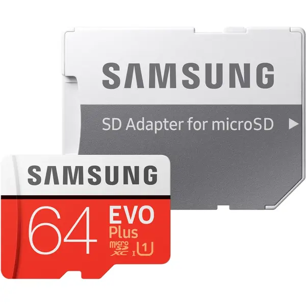 Card de memorie Samsung MicroSDXC EVO Plus, 64GB, UHS-1 (U1), (2020), Clasa 10 + Adaptor SD