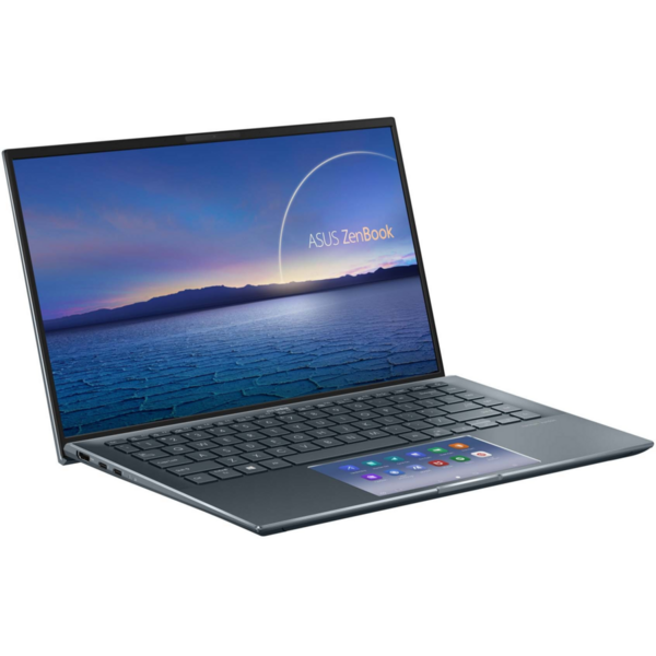 Laptop ultraportabil ASUS ZenBook 14 UX435EA cu procesor Intel® Core™ i7-1165G7, 14", Full HD, 8GB, 512GB SSD, Intel Iris Xᵉ Graphics, Windows 10 Home, Gri