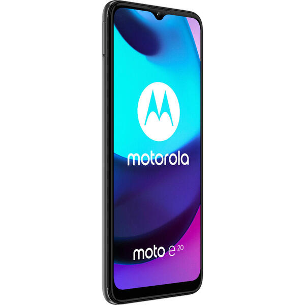 Telefon mobil Motorola Moto E20, Dual SIM, 32GB, 2GB RAM, 4G, Graphite Grey
