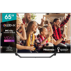 Televizor Hisense 65A7GQ,164 cm, QLED Smart LED, 4K Ultra HD, Negru