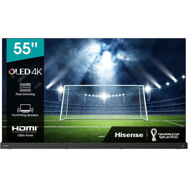 Televizor OLED Hisense 55A9G, 139 cm, Smart LED, 4K Ultra HD, Negru