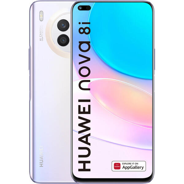 Telefon mobil Huawei Nova 8i, Dual SIM, 6GB RAM, 128GB, 4G, Moonlight Silver