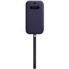 Protectie Toc Apple Leather Sleeve with MagSafe Deep Violet Seasonal Spring2021 mk0d3zm/a pentru Apple iPhone 12 Pro Max (Mov)