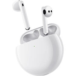 Casti wireless Huawei FreeBuds 4, Active Noise Cancelling, Ceramic White