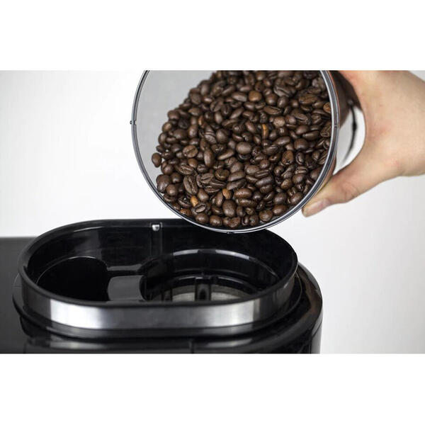 Filtru de cafea Caso CoffeeCompact 1849, 600 W, rasnita incorporata, tine la cald timp de 30 de minute, macinare pe doua niveluri