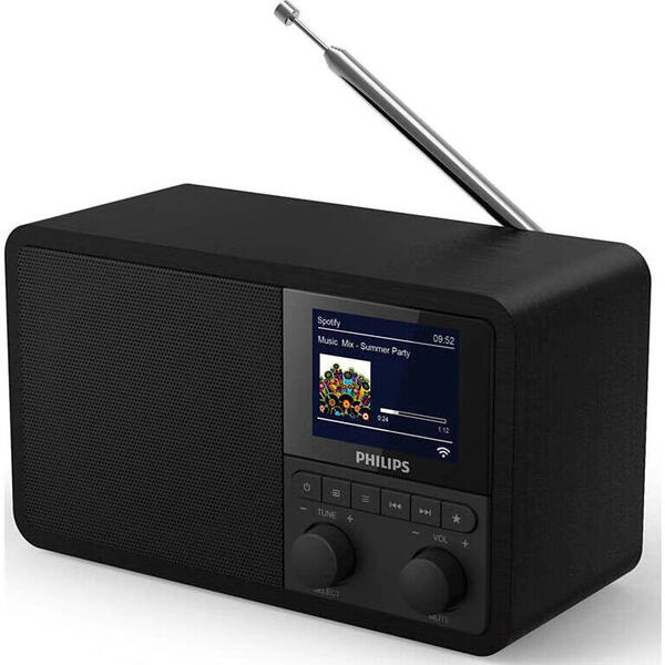 Radio cu ceas Philips TAPR802/12, Bluetooth,Negru
