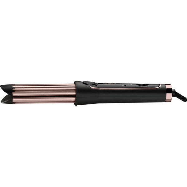 BaByliss BAC112E Curl Styler Placa de indreptat și ondulat de lux, Negru roz