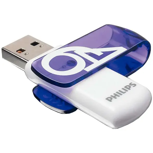 Memorie USB Philips Vivid Edition FM64FD05B/10, 64 GB, USB 2.0, alb/violet