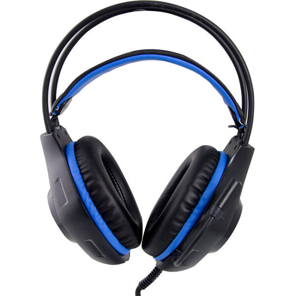 Esperanza Deathstrike gamer mikrofonos fejhallgató, fekete/kék