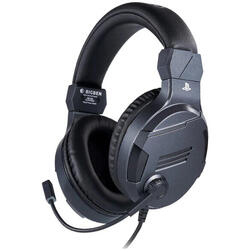 Casca Gaming Stereo BigBen Headset Licenta Sony Playstation, PC, Jack 3.5mm, Cablu 1.2m, Titanium