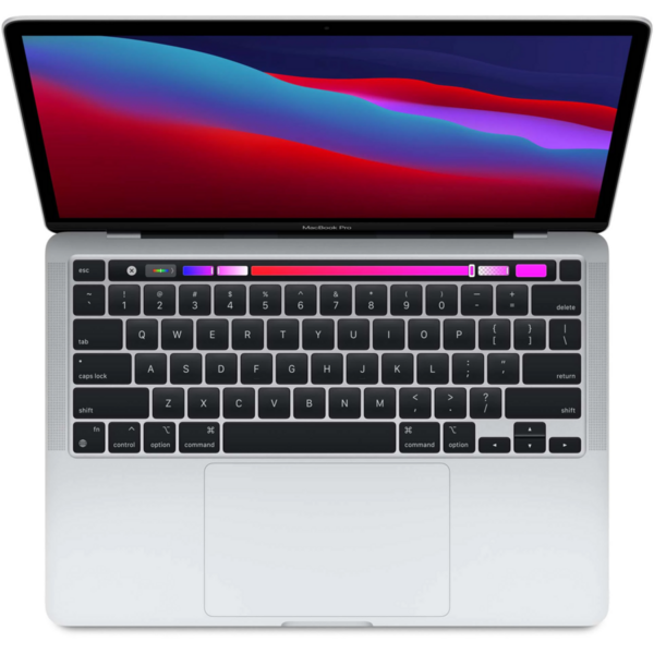 Laptop MacBook Pro 13, True Tone, procesor Apple M1 , 8 nuclee CPU si 8 nuclee GPU, 16GB, 256GB SSD,  Argintiu