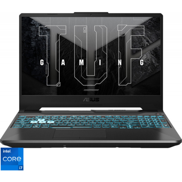 Laptop ASUS Gaming 15.6 TUF F15 FX506HEB, FHD, Procesor Intel® Core™ i7-11800H, 16GB DDR4, 512GB SSD, GeForce RTX 3050 Ti 4GB, No OS, Negru