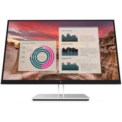 Monitor IPS LED HP 27" E27u G4, QHD, 2560 x 1440, HDMI, DisplayPort, Negru/Argintiu