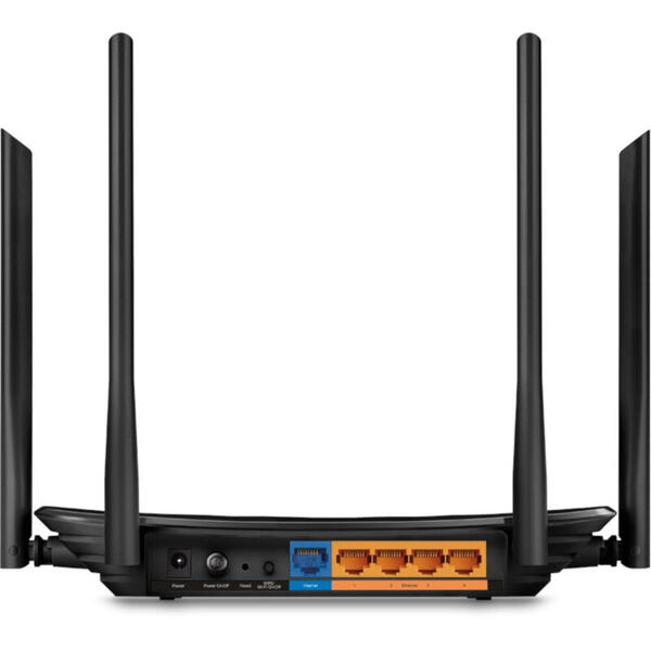 Router wireless TP-Link Archer C6 AC1200, Gigabit, Dual-Band, Negru