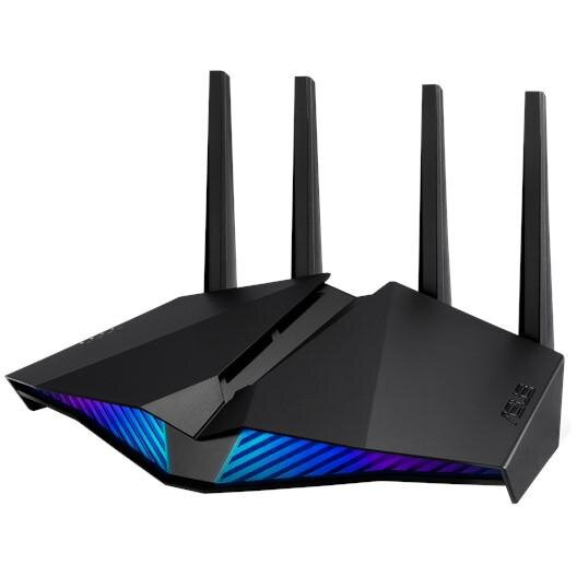 Asus Router wireless gaming ASUS RT-AX82U, AX5400, Dual Band WiFi 6, 4 antene Wi-Fi, MU-MIMO, Negru retelistica