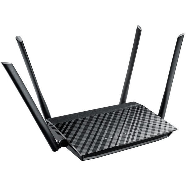 Router wireless ASUS RT-AC1200 v2 Dual-Band WiFi 5, Negru