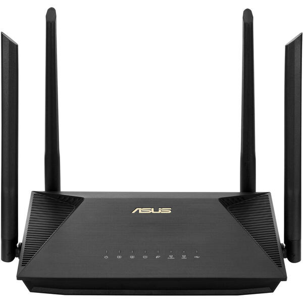 Router gaming wireless ASUS RT-AX53U, AX5700, WiFi 6, OFDMA, MU-MIMO, AiProtection, Parental Controls, 4 antene Wi-Fi