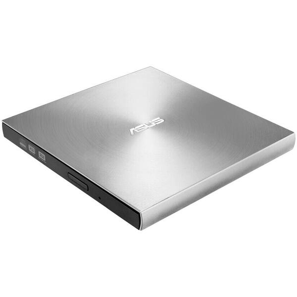 DVD writer extern ASUS ZenDrive U7M, 8X, ultra-subtire 13.9mm, compatibil cu Windows si Mac OS, Argintiu