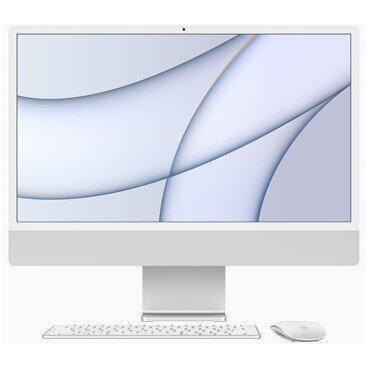 All-In-One PC Apple iMac 24 inch 4.5K Retina, Procesor Apple M1, 8GB RAM, 512GB SSD, 8 core GPU, MacOS Big Sur, INT keyboard, Silver