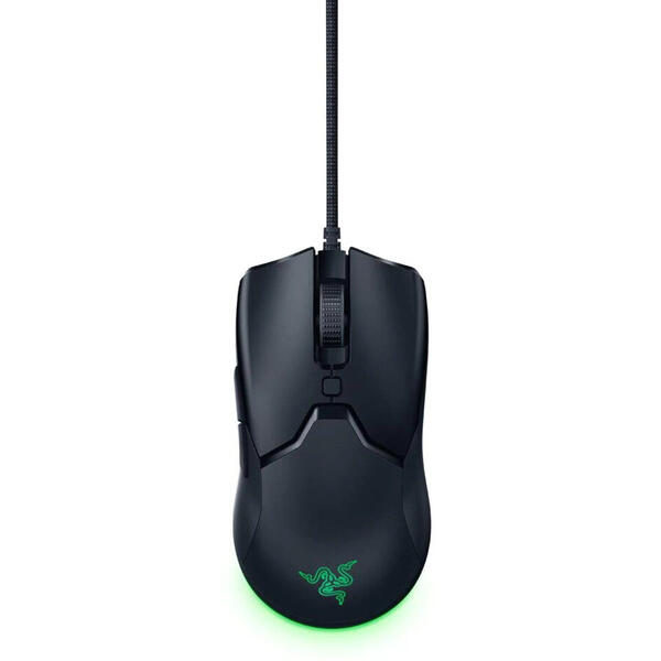 Mouse gaming Razer Viper Mini, Ultrausor 61g, cablu SpeedFlex, iluminare Chroma RGB, Negru