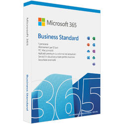 Microsoft® M365 Business Standard, Romana, subscriptie 1 an, 1 utilizator, retail