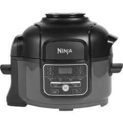 MultiCooker Ninja Foodi MINI OP100EU, 6-in-1, 4.7 L, oala electrica sub presiune si friteuza cu aer, negru/gri