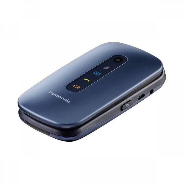 Telefon Panasonic, KX-TU456EXCE, 2 GB, buton SOS, Dual SIM, Albastru