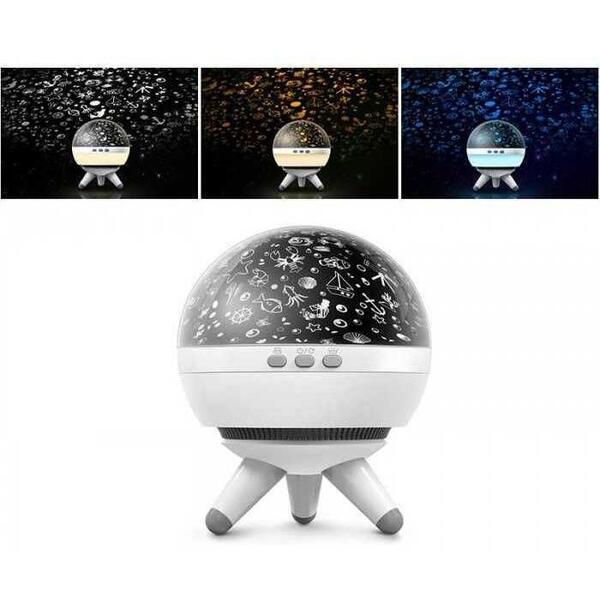 Lampa de veghe cu proiector, rotire 360 grade, Dream Planet Cosmolino MP74923