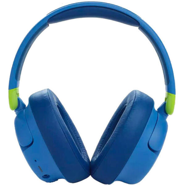 Casti audio over-ear pentru copii JBL JR460NC, Bluetooth, Active Noise Cancelling, Microfon, Albastru