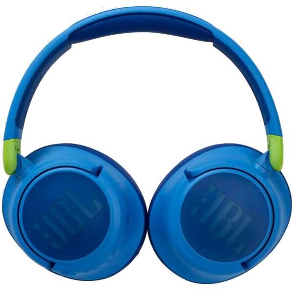 Casti audio over-ear pentru copii JBL JR460NC, Bluetooth, Active Noise Cancelling, Microfon, Albastru