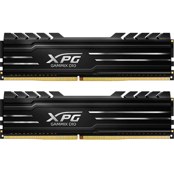 Memorie ADATA XPG Gammix D10 Black, 16GB DDR4, 3200MHz CL16, Dual Channel Kit